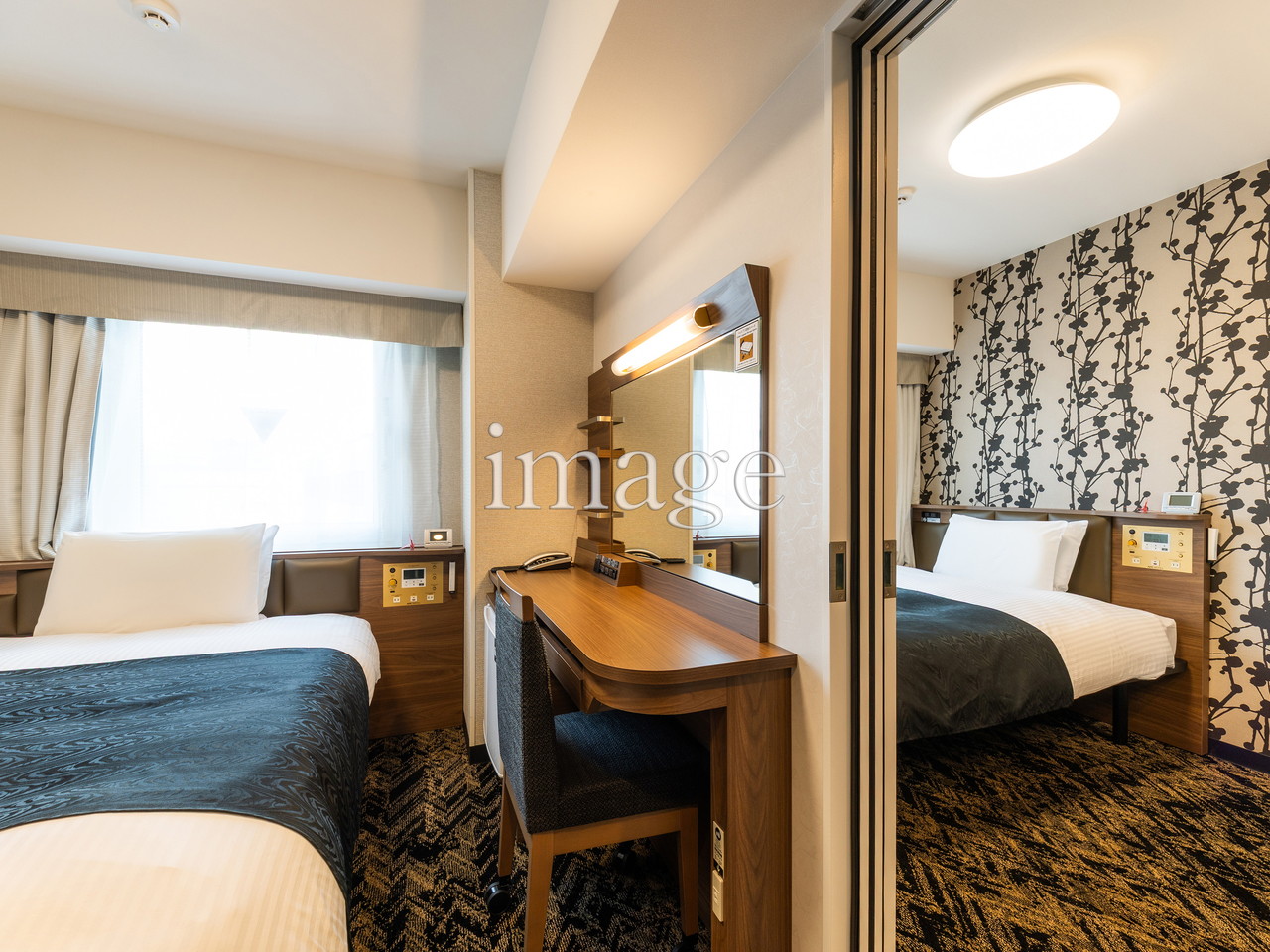 【1bed×1bed】Connecting Rooms 22㎡ 1-4 people - Non-Smoking