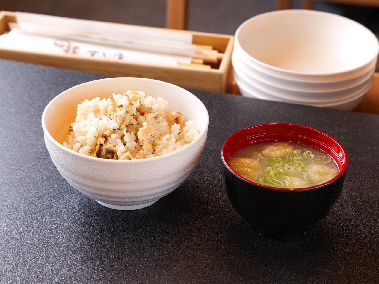 Matsuyama Sea Bream Rice &amp; Miso Soup with Iyo Barley &amp; Matsuyama-age (Fried Tofu)