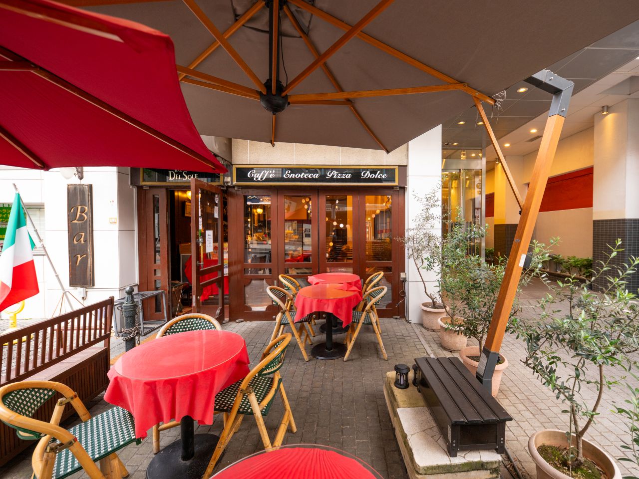 You can enjoy it on the terrace