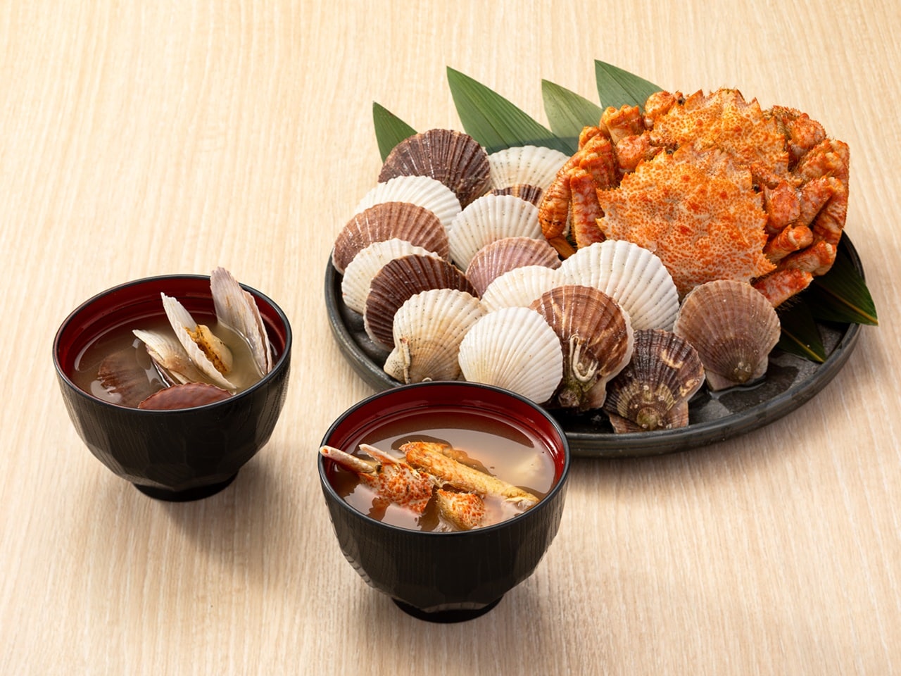 Crab soup and Scallop soup