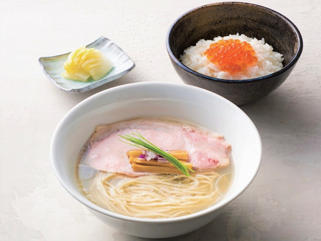 Shijimi ramen and rice set menu