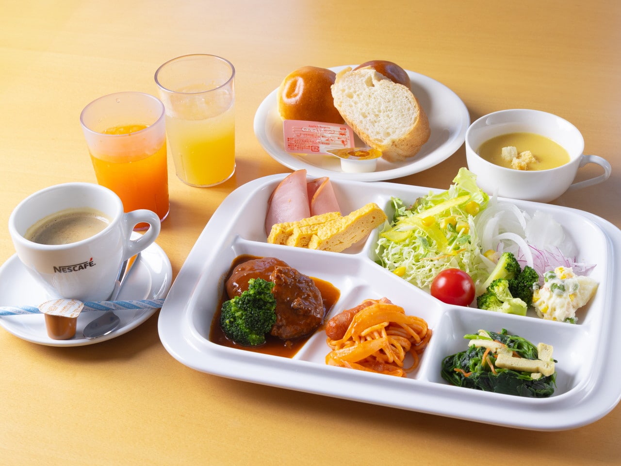 An example of a breakfast buffet