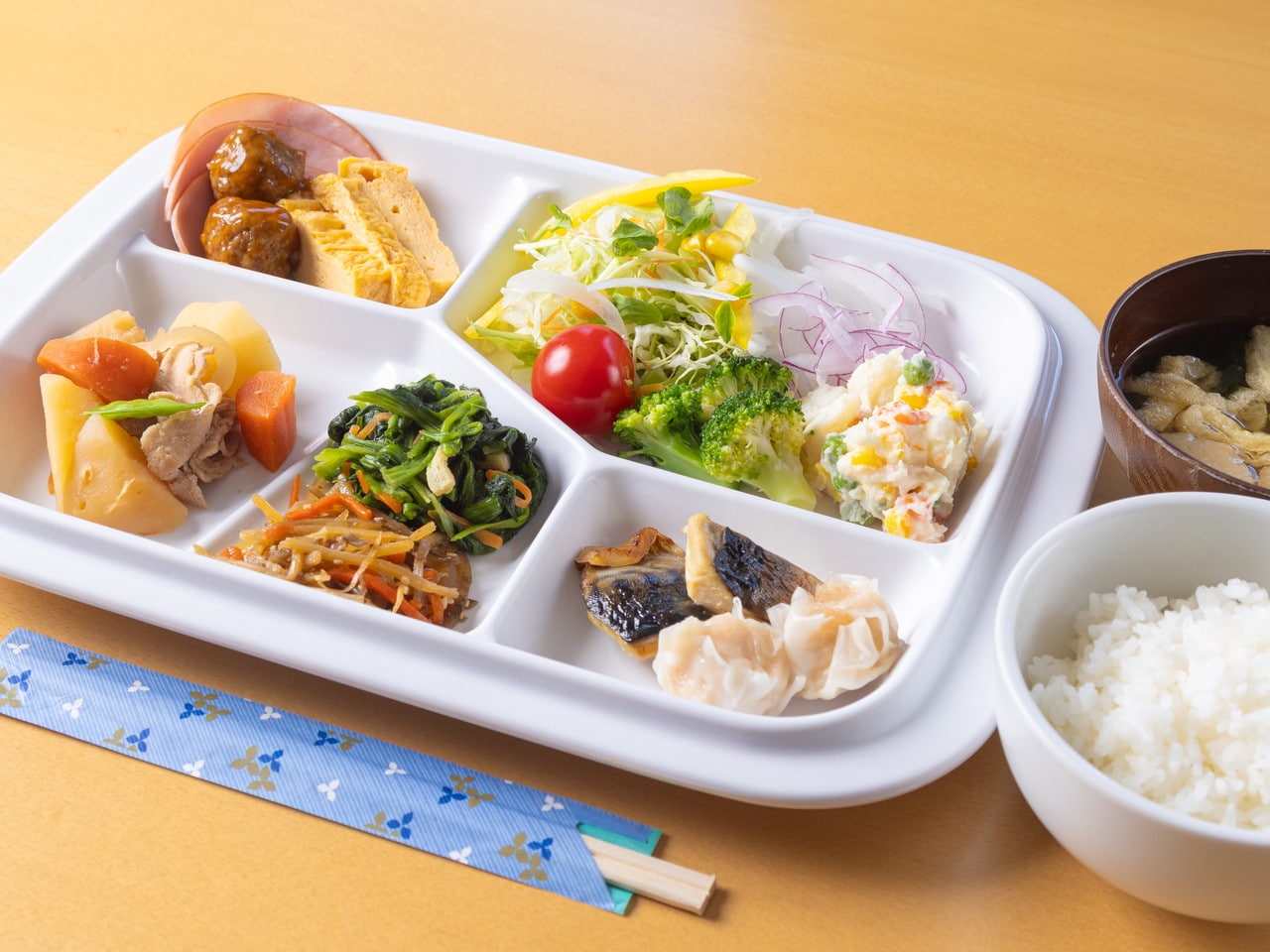 An example of a breakfast buffet