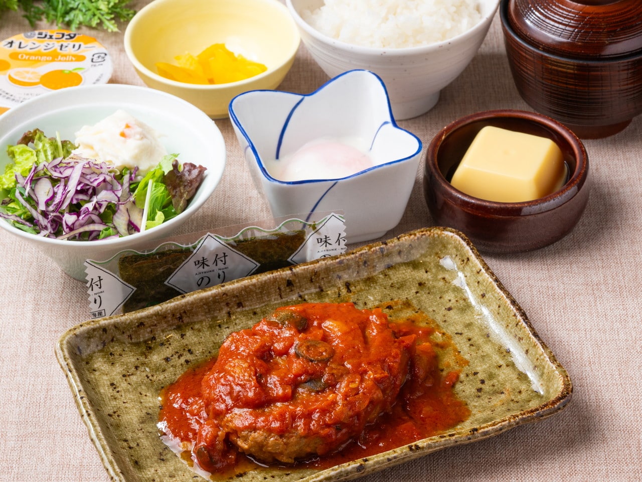 Hamburger steak set meal