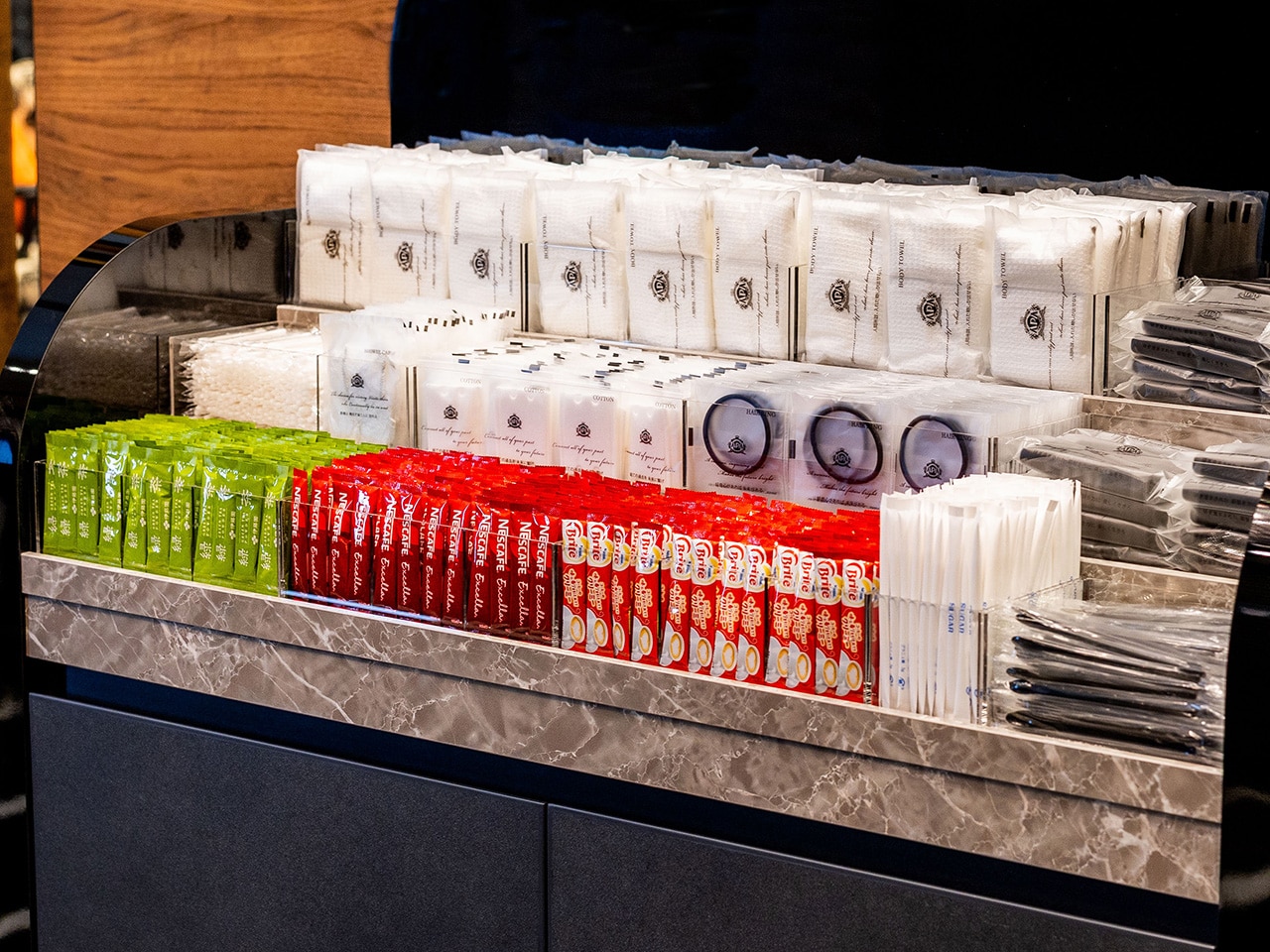 [Amenity bar]