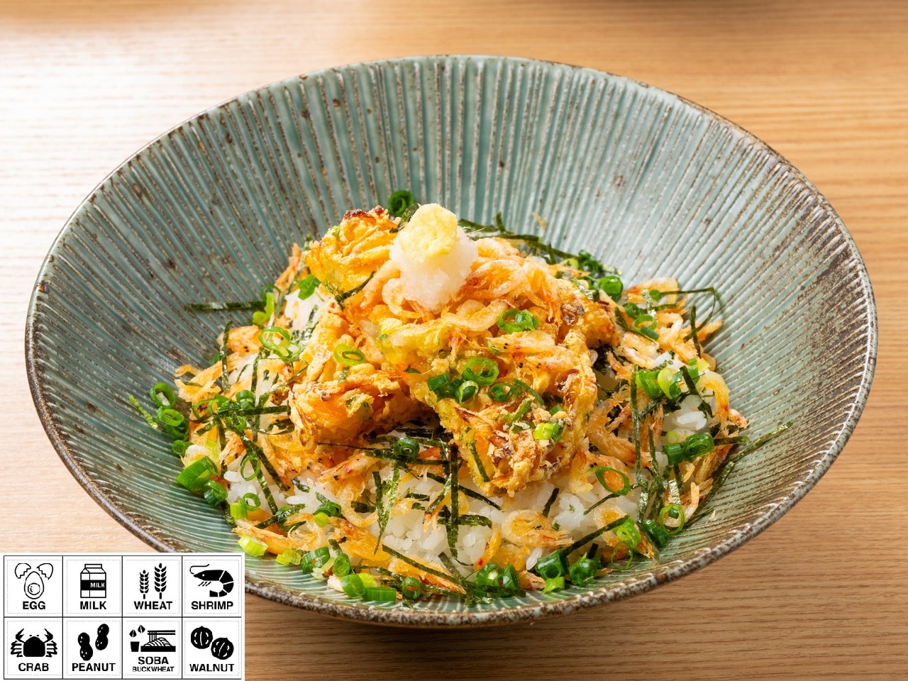 Sakura shrimp tempura bowl