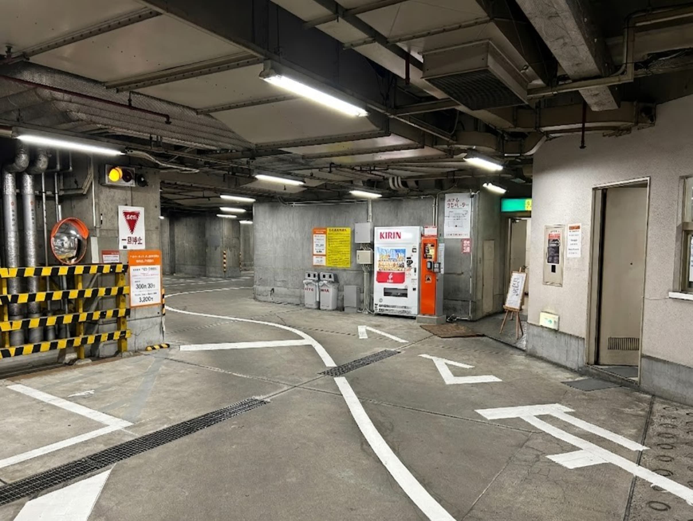 Underground parking reception