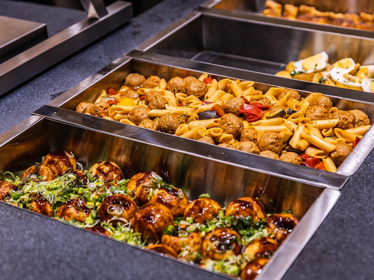 Menu items featuring Osaka specialties and ingredients from Osaka