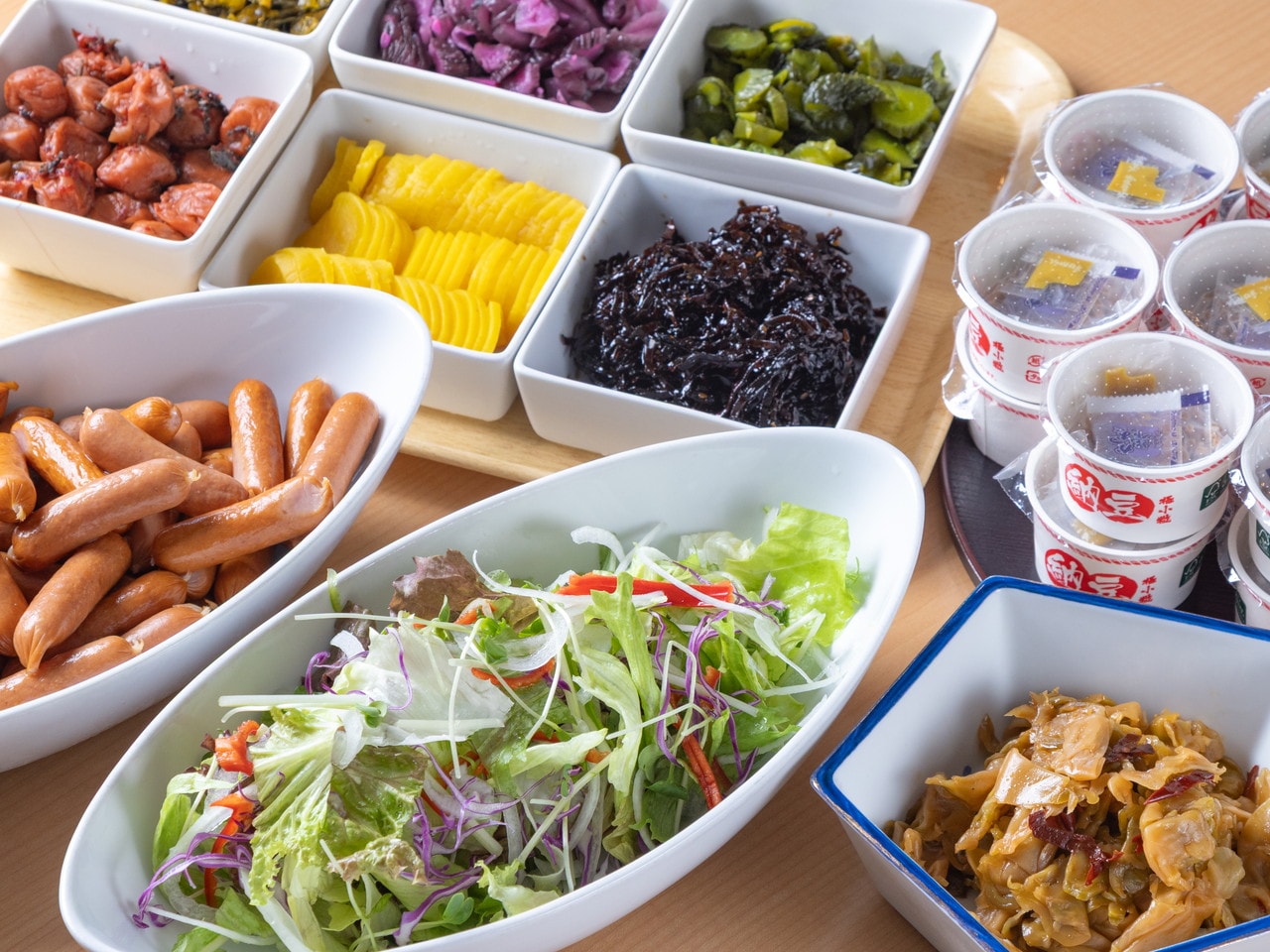 Self-service drink and bread (an example)