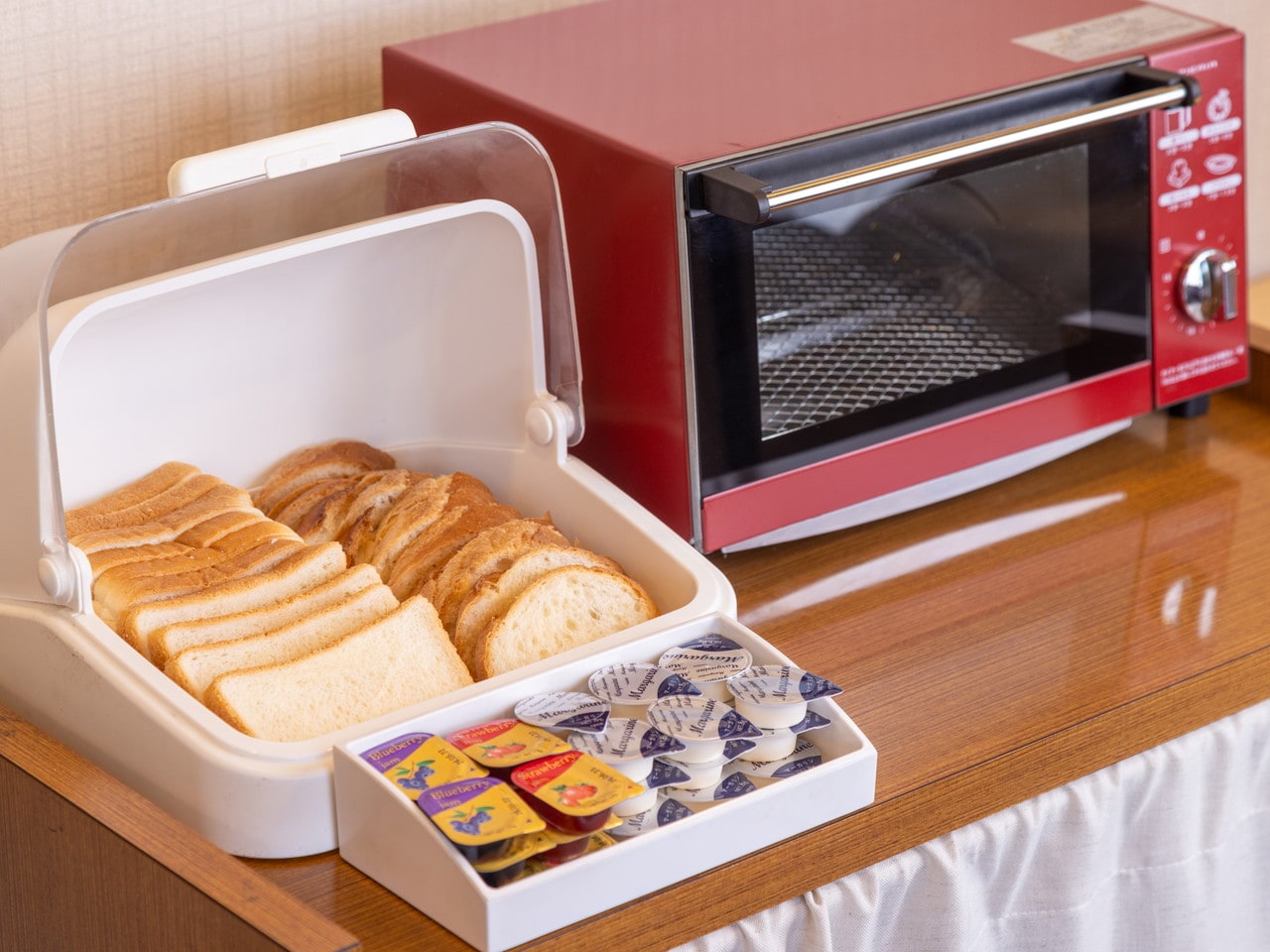 Free rice, miso soup, bread refills