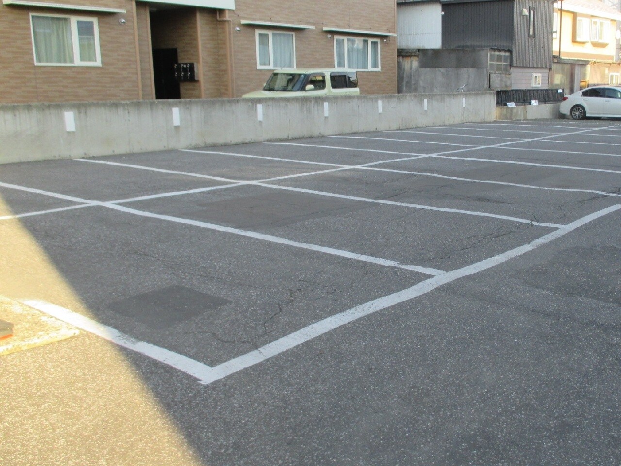 Hotel back parking lot