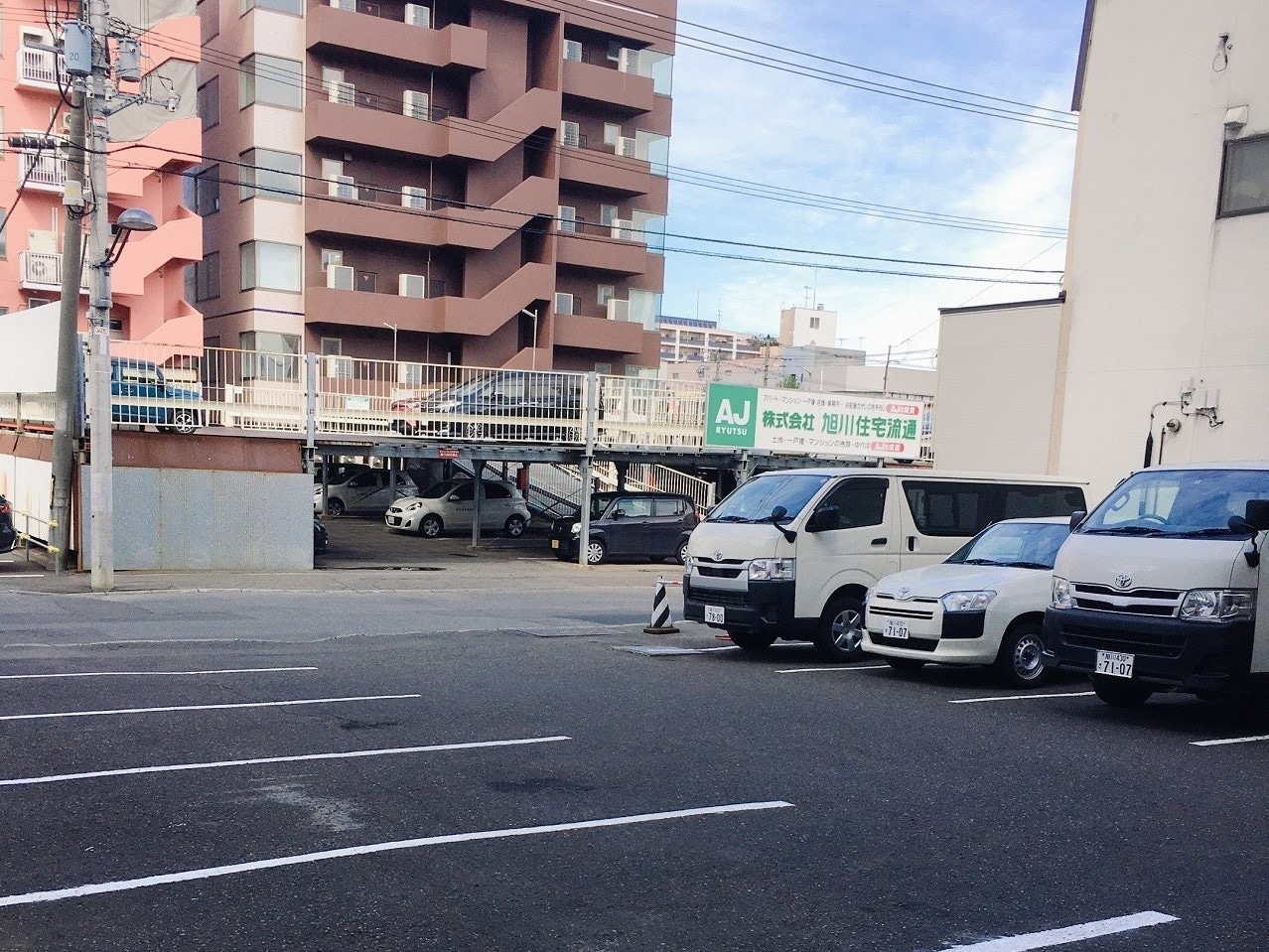 Parking lot behind the hotel