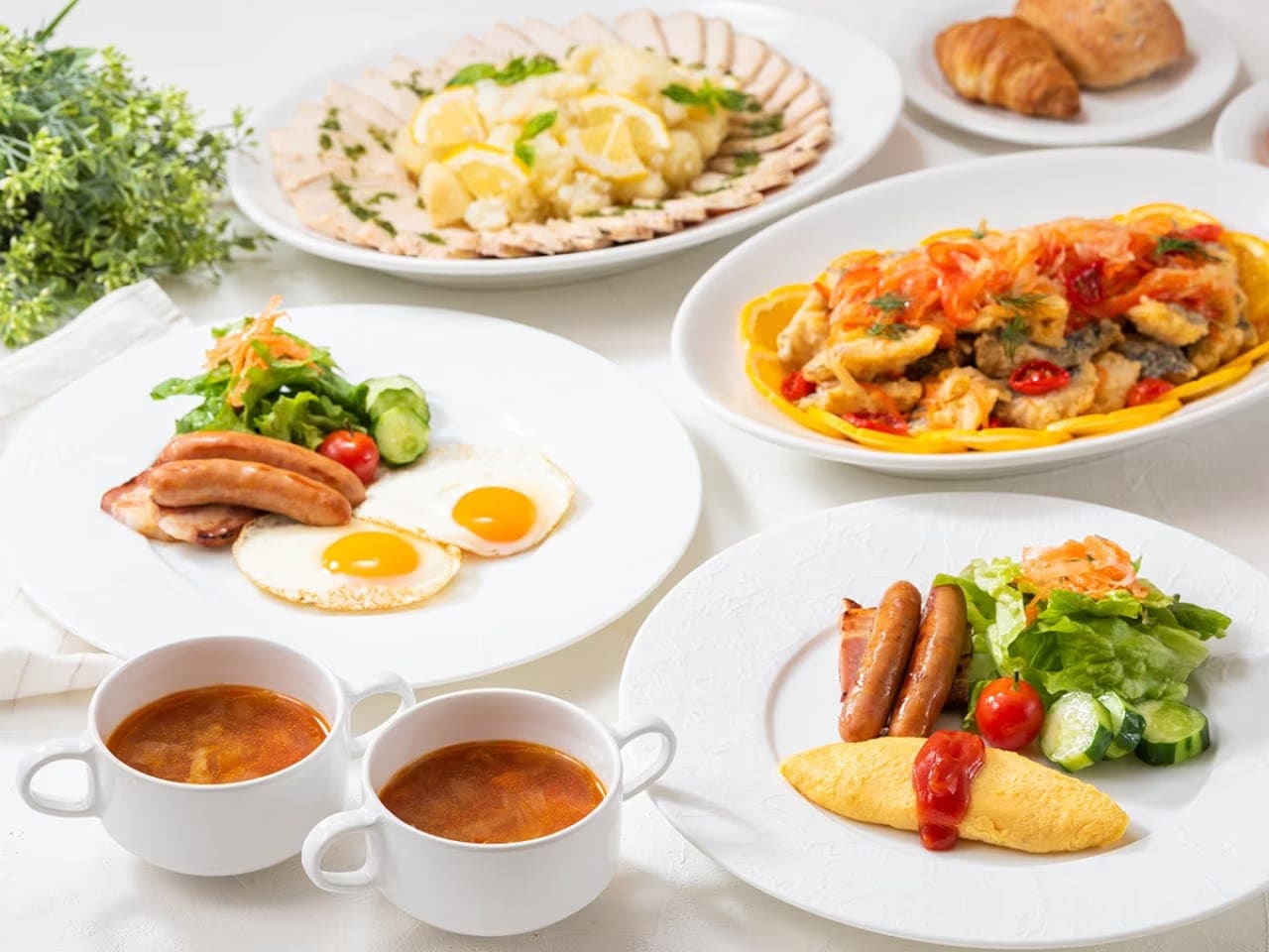 Western-style buffet.