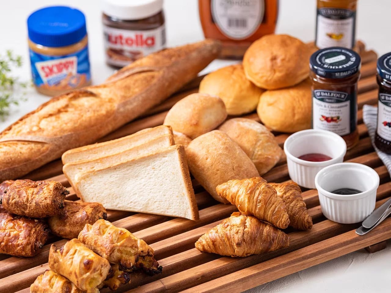 Various types of bread.